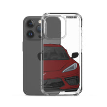 Load image into Gallery viewer, Long Beach Red C8 Corvette - iPhone Case