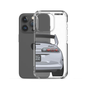 Silver Toyota Supra - iPhone Case