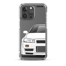 Load image into Gallery viewer, White R34 Nissan GTR - iPhone Case