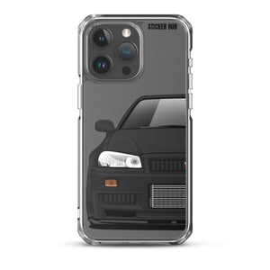 Black R34 Nissan GTR - iPhone Case