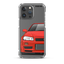 Load image into Gallery viewer, Red R34 Nissan GTR - iPhone Case