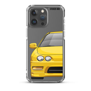 Yellow Acura Integra - iPhone Case