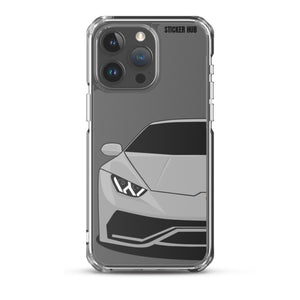 Silver Lamborghini Huracan - iPhone Case