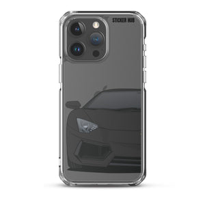 Black Lamborghini Aventadoor - iPhone Case