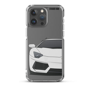 Silver Lamborghini Aventadoor - iPhone Case