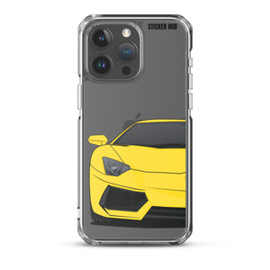 Yellow Lamborghini Aventadoor - iPhone Case