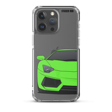 Load image into Gallery viewer, Green Lamborghini Aventadoor - iPhone Case