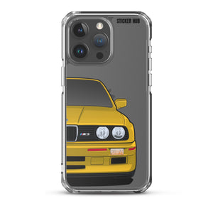 Yellow BMW E30 - iPhone Case