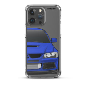 Blue Mitsubishi Evo - iPhone Case