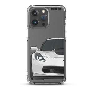 White C7 Corvette Z06 - iPhone Case