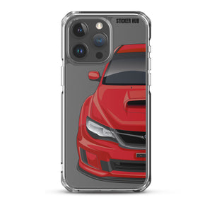 Red 09-14 Subaru WRX STI - iPhone Case