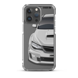 Silver 09-14 Subaru WRX STI - iPhone Case