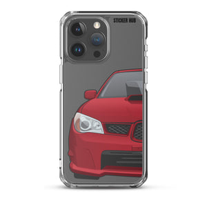 Garnet Red 06-07 Subaru WRX STI- iPhone Case