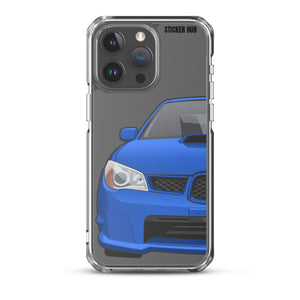 WR Blue 06-07 Subaru WRX STI - iPhone Case