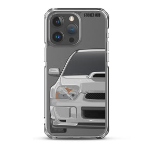 Silver 03-05 Subaru WRX STI - iPhone Case