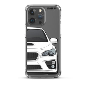 White 15-17 Subaru WRX STI - iPhone Case