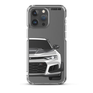 Silver 6th Gen Camaro ZL1 1LE - iPhone Case