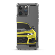 Load image into Gallery viewer, Yellow 6th Gen Camaro ZL1 1LE - iPhone Case