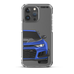 Hyper Blue 6th Gen Camaro ZL1 1LE - iPhone Case