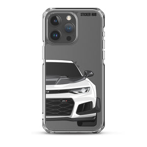 White 6th Gen Camaro ZL1 1LE - iPhone Case