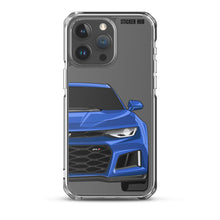 Load image into Gallery viewer, Hyper Blue 6th Gen Camaro ZL1 - iPhone Case