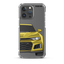 Load image into Gallery viewer, Yellow 6th Gen Camaro ZL1 - iPhone Case