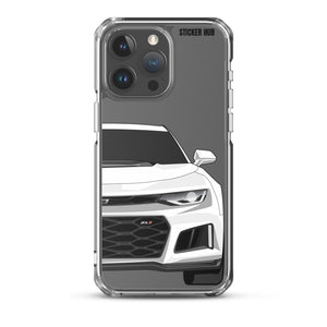 White 6th Gen Camaro ZL1 - iPhone Case