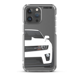 White 5th Gen Camaro ZL1 - iPhone Case