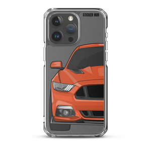 Orange 15-17 Mustang 5.0 - iPhone Case