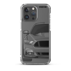 Gray 15-17 Mustang 5.0 - iPhone Case