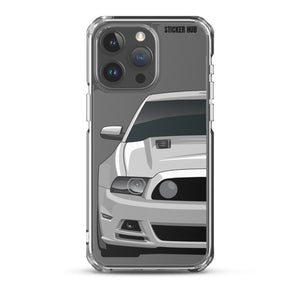 Silver 13-14 Mustang 5.0 - iPhone Case