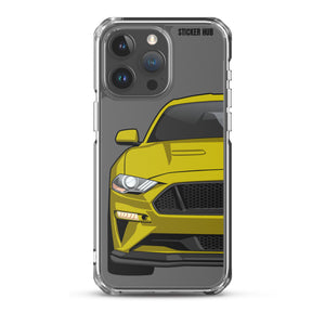 Yellow 18-21 Mustang 5.0 - iPhone Case