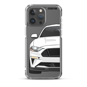 White 18-21 Mustang 5.0 - iPhone Case