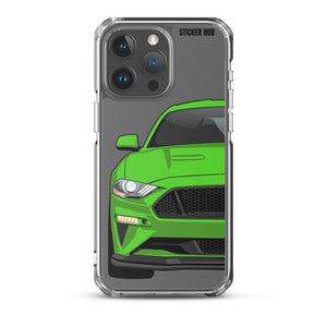 Green 18-21 Mustang 5.0 iPhone Case