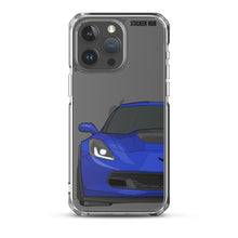 Load image into Gallery viewer, Admiral Blue C7 Corvette Z06 - iPhone Case