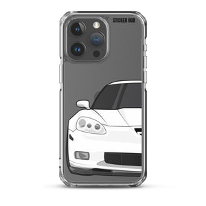 White C6 Corvette Z06 - iPhone Case