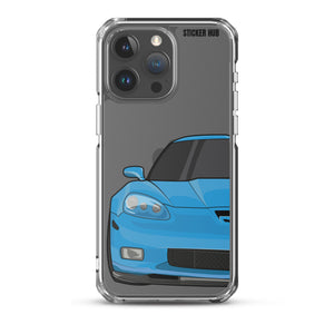 Jet Stream Blue C6 Corvette Z06 - iPhone Case