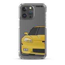 Load image into Gallery viewer, Velocity Yellow C6 Corvette Z06 - iPhone Case