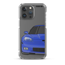 Load image into Gallery viewer, LeMans Blue C6 Corvette Z06 iPhone Case