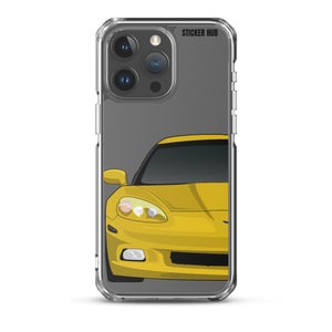 Velocity Yellow C6 Corvette - iPhone Case