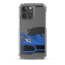 Load image into Gallery viewer, Elkhart Blue C7 Corvette Zr1 - iPhone Case