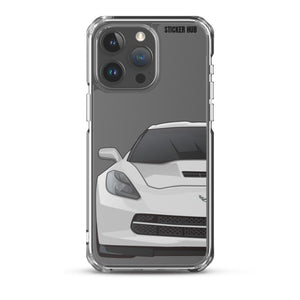 Silver C7 Corvette Stingray - iPhone Case