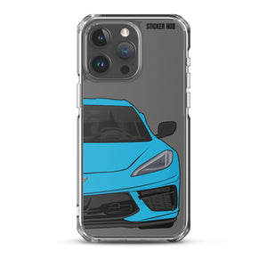 Rapid Blue C8 Corvette - iPhone Case