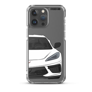 White C8 Corvette - iPhone Case