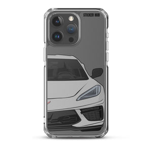 Silver C8 Corvette - iPhone Case