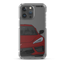 Load image into Gallery viewer, Long Beach Red C8 Corvette - iPhone Case