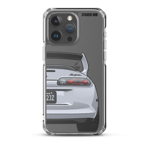 Silver Toyota Supra - iPhone Case