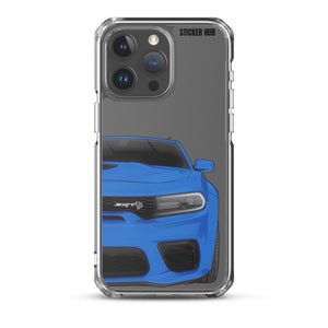 Blue Charger Hellcat (Widebody) - iPhone Case