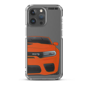 Orange Charger Hellcat (Widebody) - iPhone Case