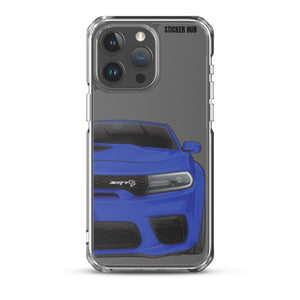 Blue Charger Hellcat (Widebody) - Phone Case